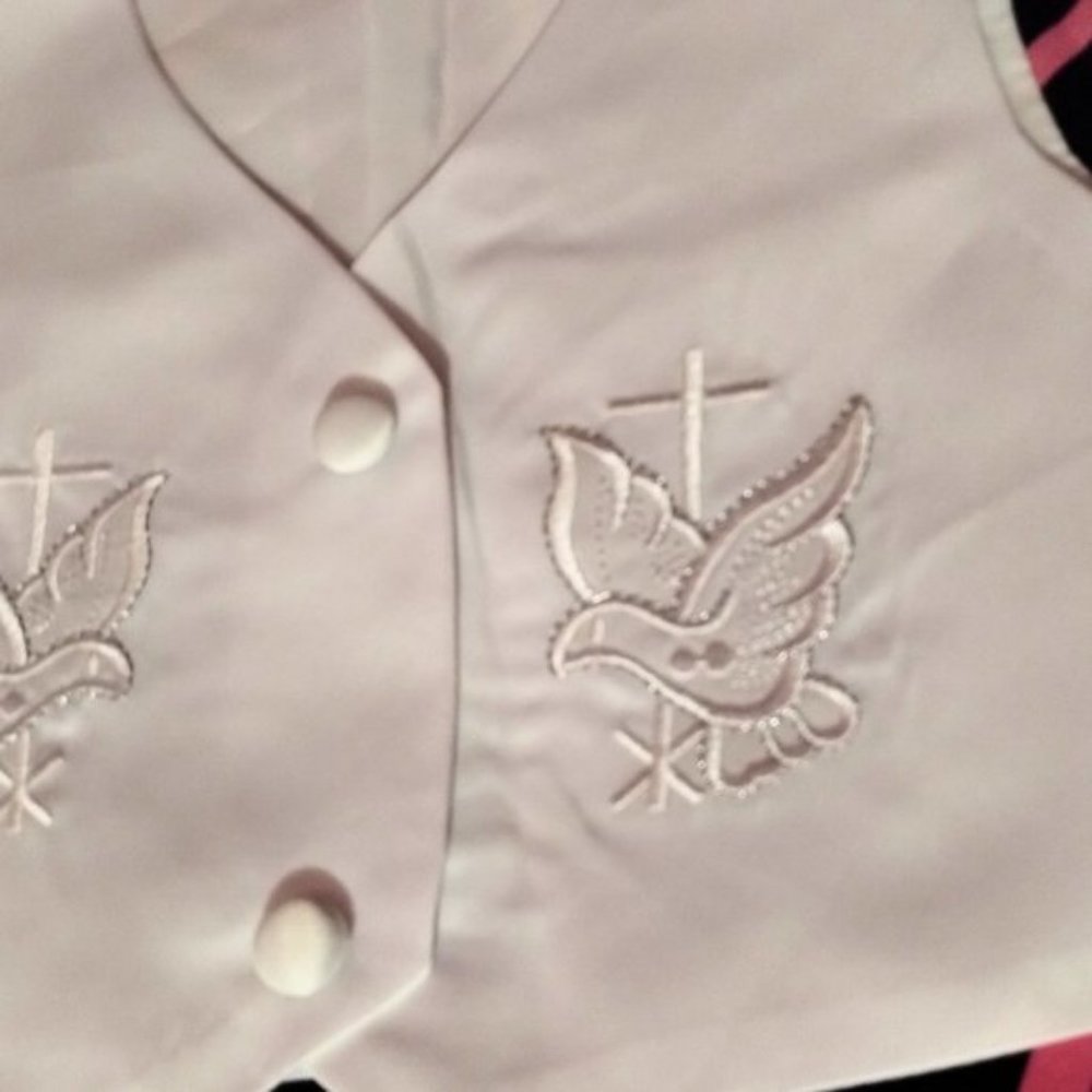 Christening Outfit with Bonnet 5 Pieces Set Formal White Suit (12-18 Month) Boy - Picture 6 of 11